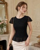 Women's Knitted Nylon Tees Tops - RIHOAS