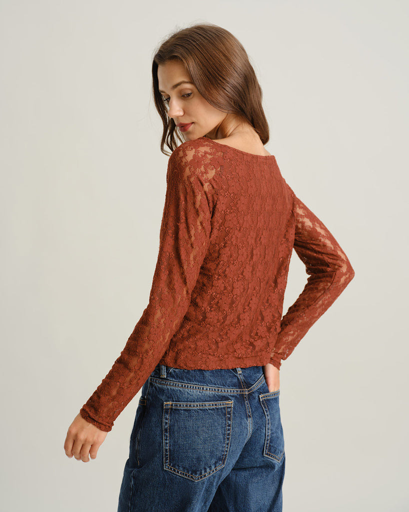 Women's Knitted Nylon Tees Tops - RIHOAS
