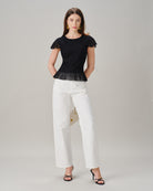 Women's Knitted Nylon Tees Tops - RIHOAS