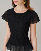Women's Knitted Nylon Tees Tops - RIHOAS