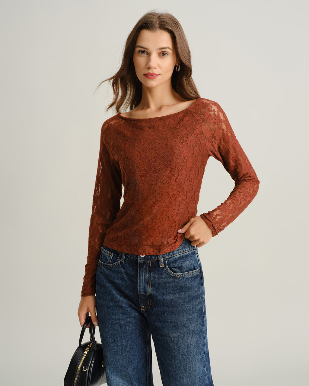 Women's Knitted Nylon Tees Tops - RIHOAS
