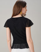 Women's Knitted Nylon Tees Tops - RIHOAS