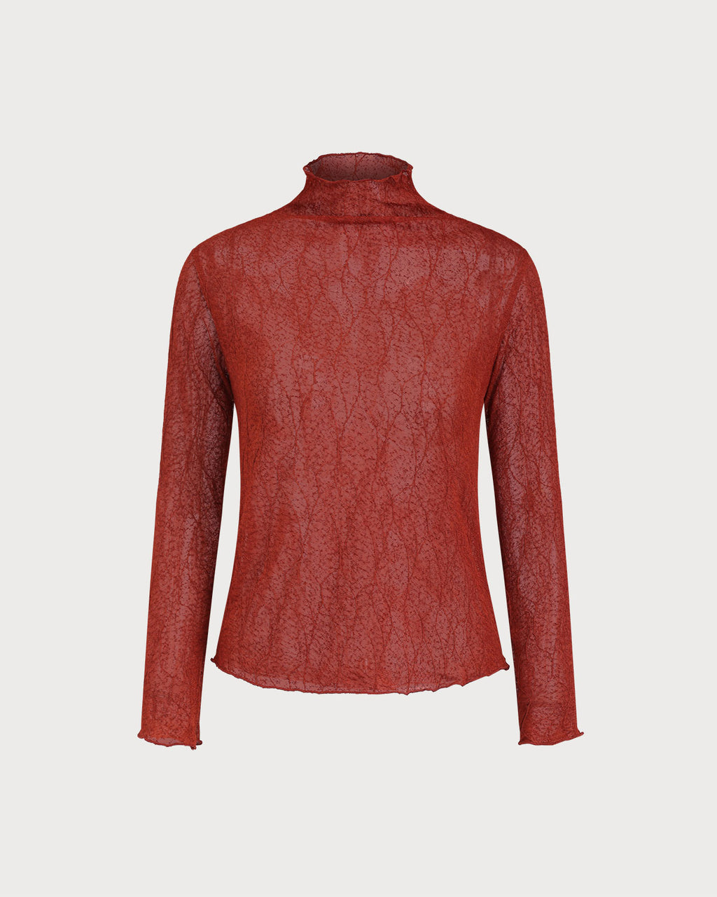 Women's Knitted Nylon Top Red Tops - RIHOAS
