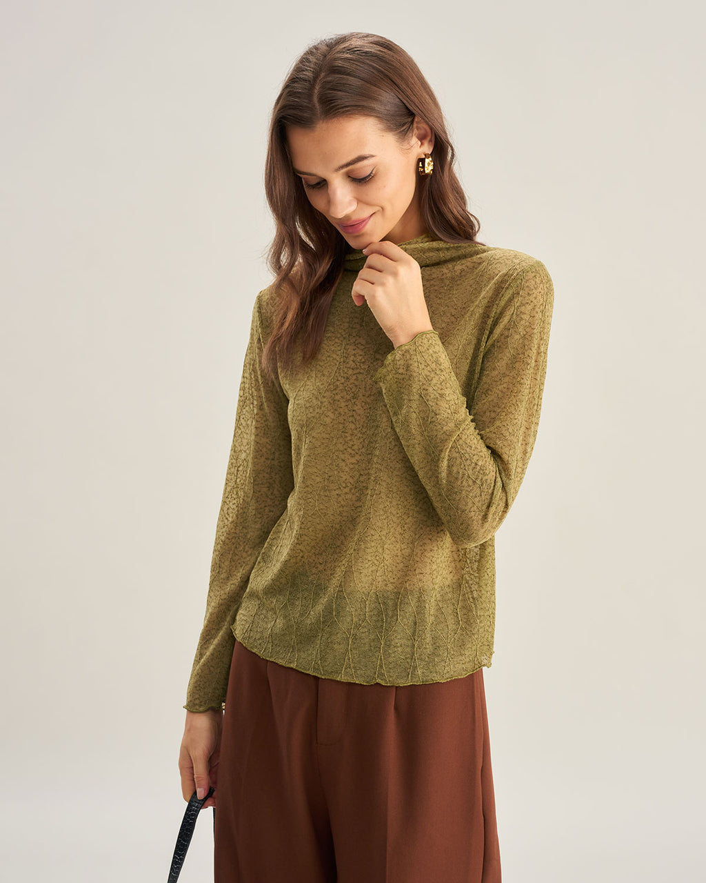 Women's Knitted Nylon Top Tops - RIHOAS
