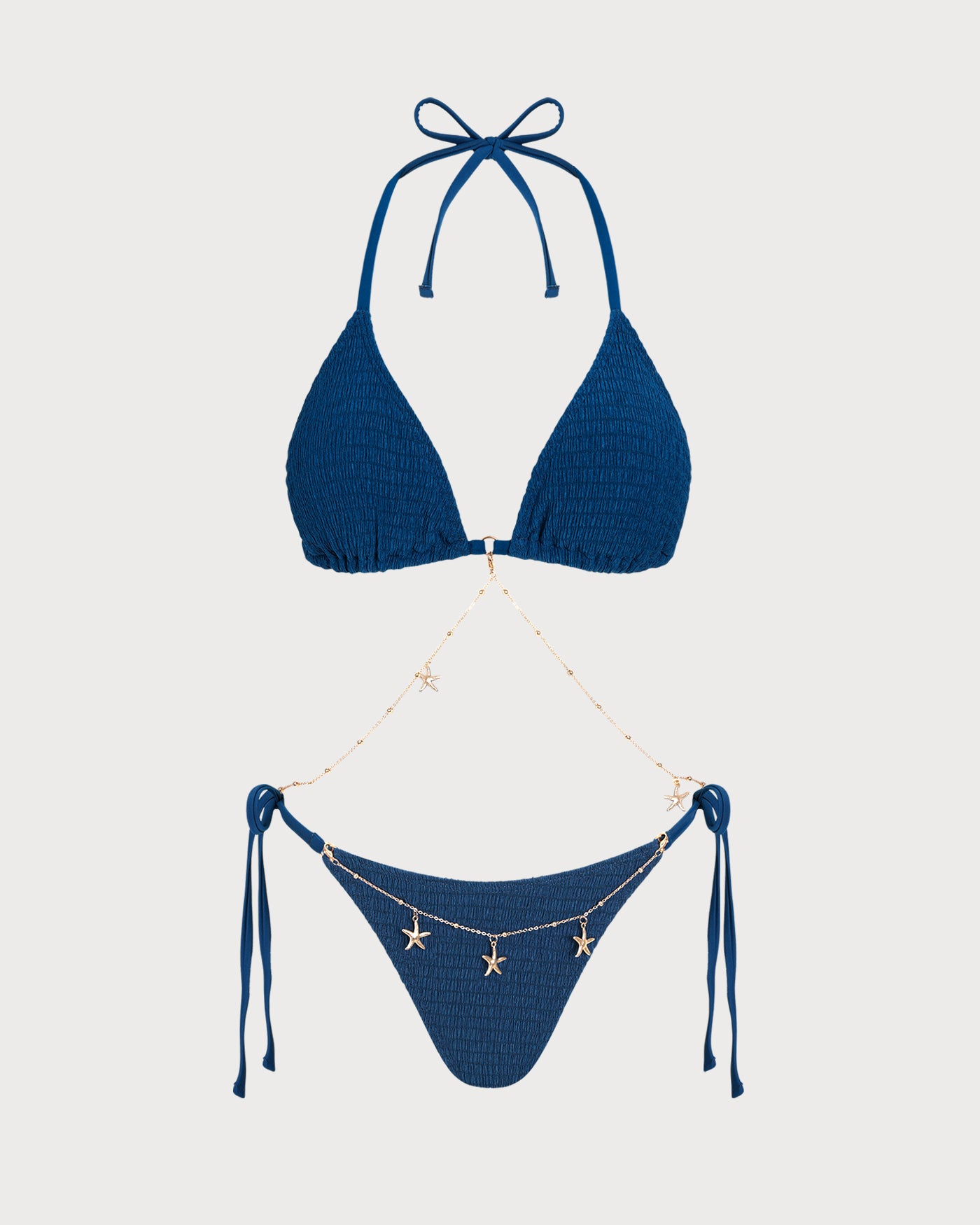 Women's Knitted Nylon Trim Bikini Set Bikinis - RIHOAS