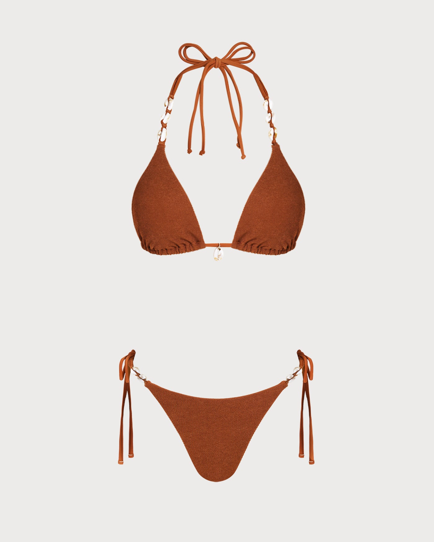 Women's Knitted Nylon Trim Bikini Set Bikinis - RIHOAS