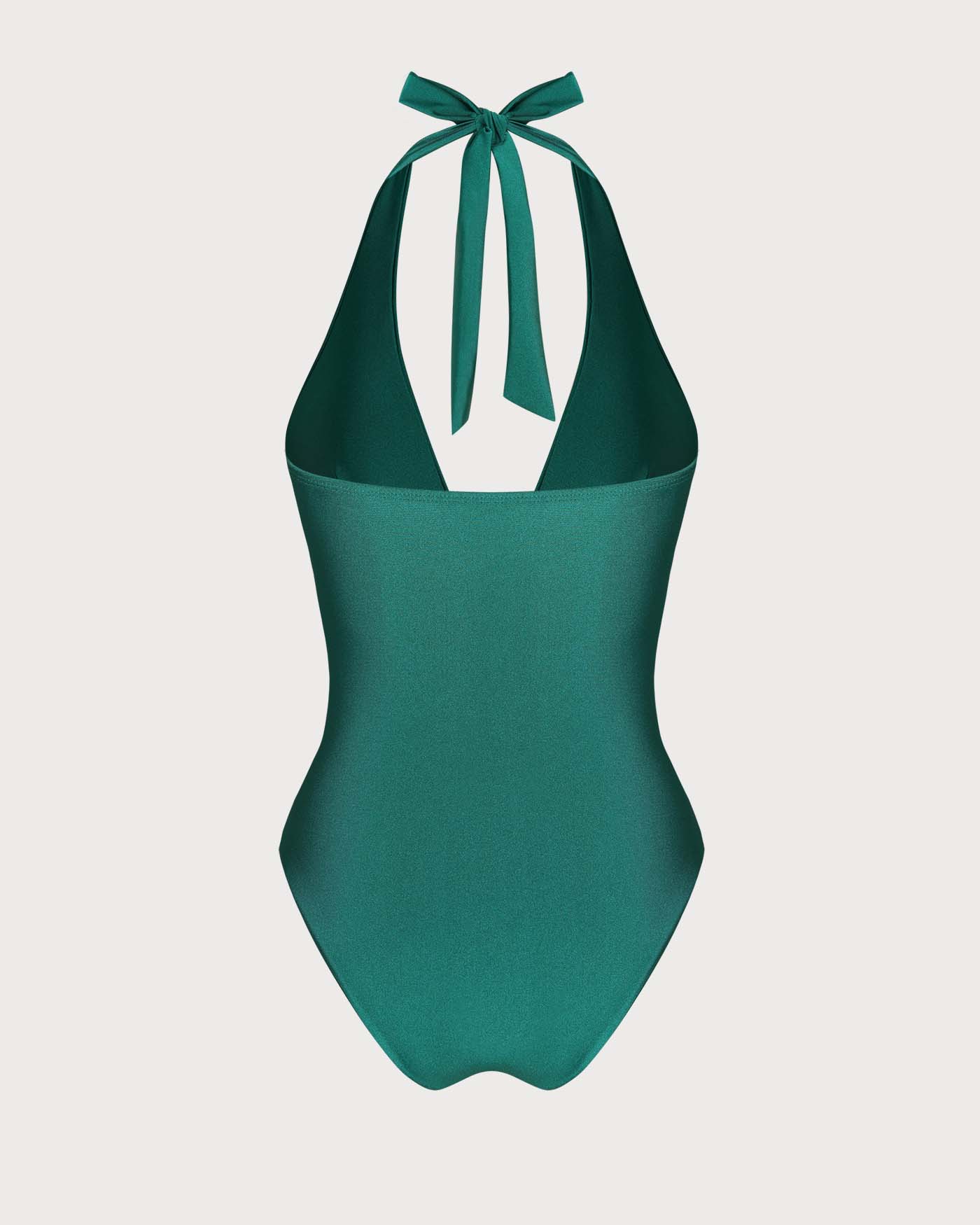 Women's Knitted Nylon Trim One-Piece Swimsuit One-Pieces - RIHOAS