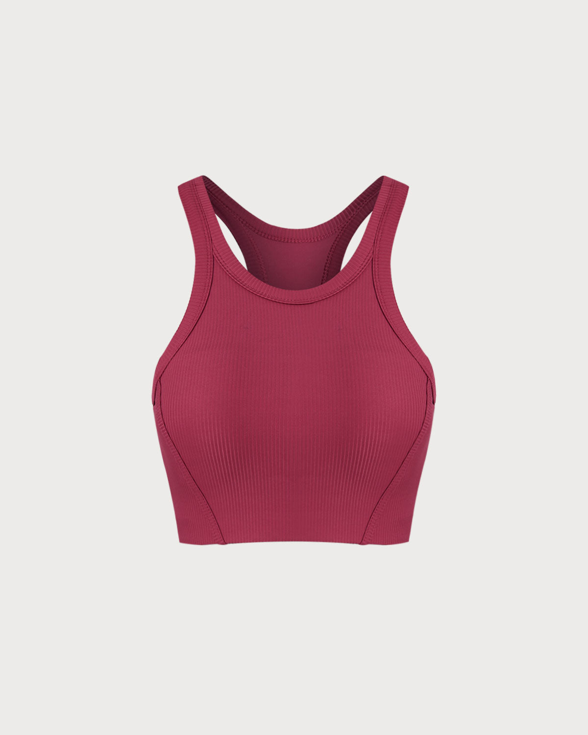 Women's Knitted Nylon Yoga Tank Top Red Yoga Tops - RIHOAS