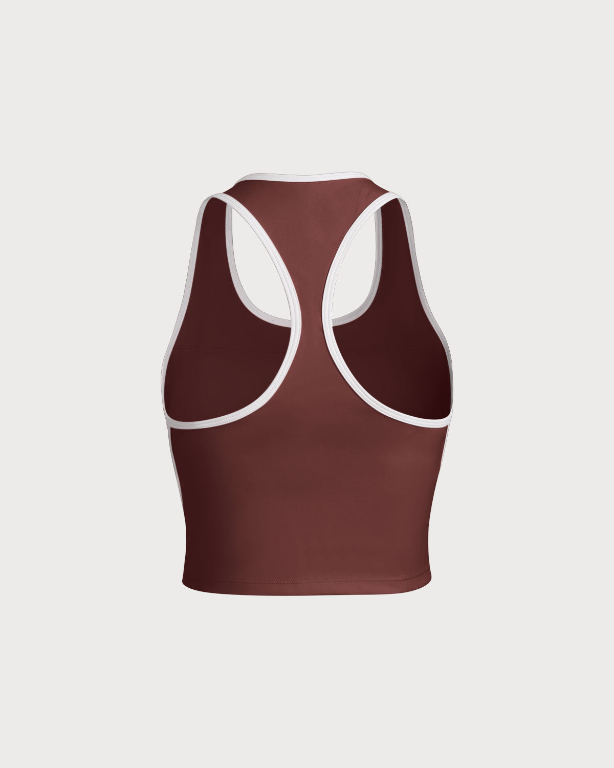 Brown Scoop Neck Yoga Tank Top