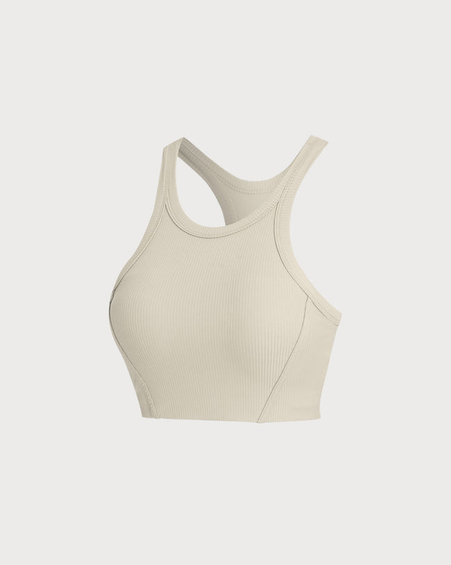 Women's Knitted Nylon Yoga Tank Top Yoga Tops - RIHOAS