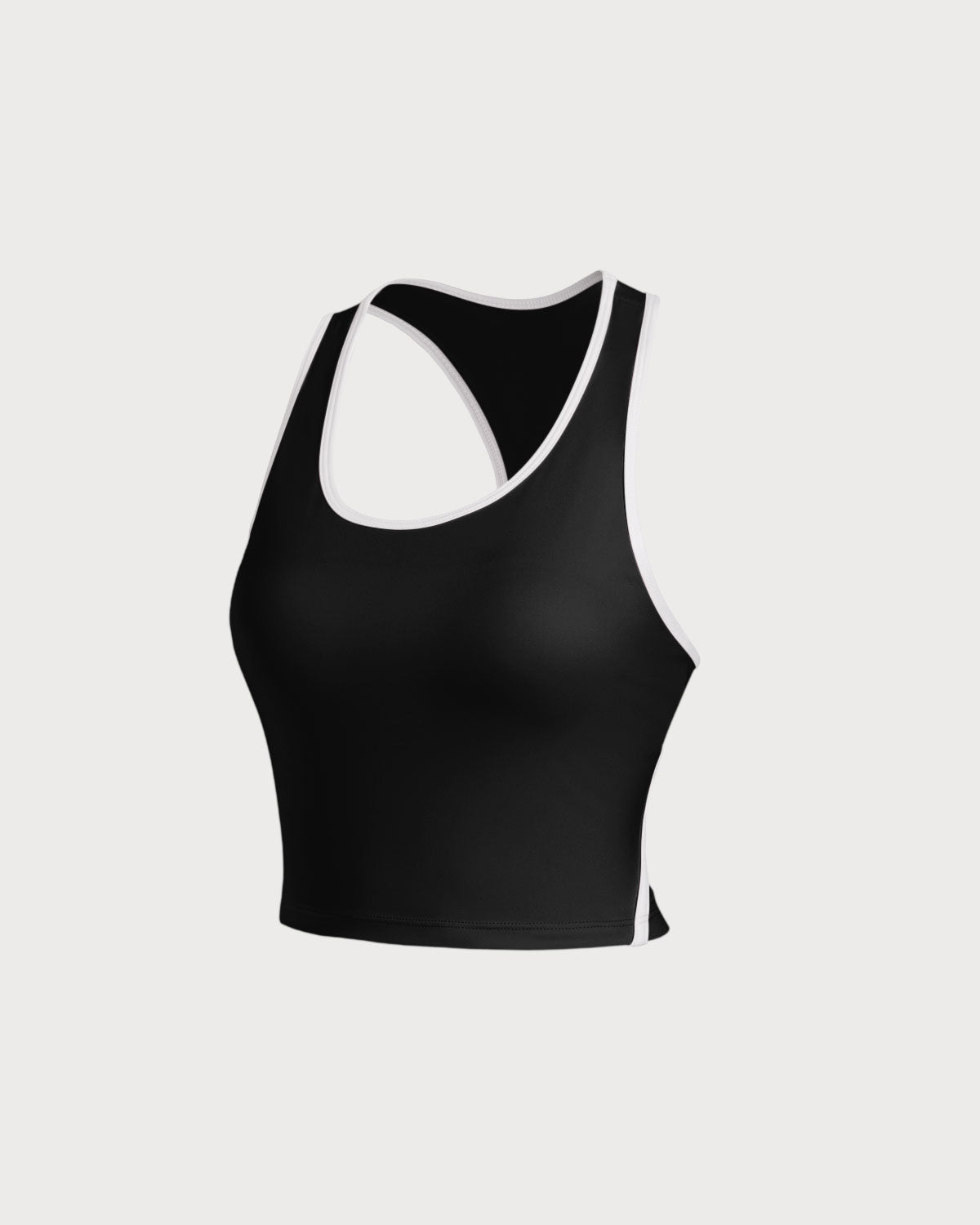 Black Scoop Neck Yoga Tank Top