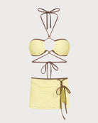 Women's Knitted Polyester Beaded Bikini Set Bikinis - RIHOAS
