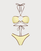 Women's Knitted Polyester Beaded Bikini Set Bikinis - RIHOAS