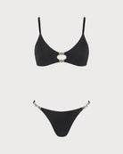 Women's Knitted Polyester Bikini Set - RIHOAS - 03