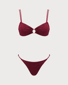 Women's Knitted Polyester Bikini Set - RIHOAS - 02