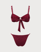 Women's Knitted Polyester Bikini Set - RIHOAS - 03