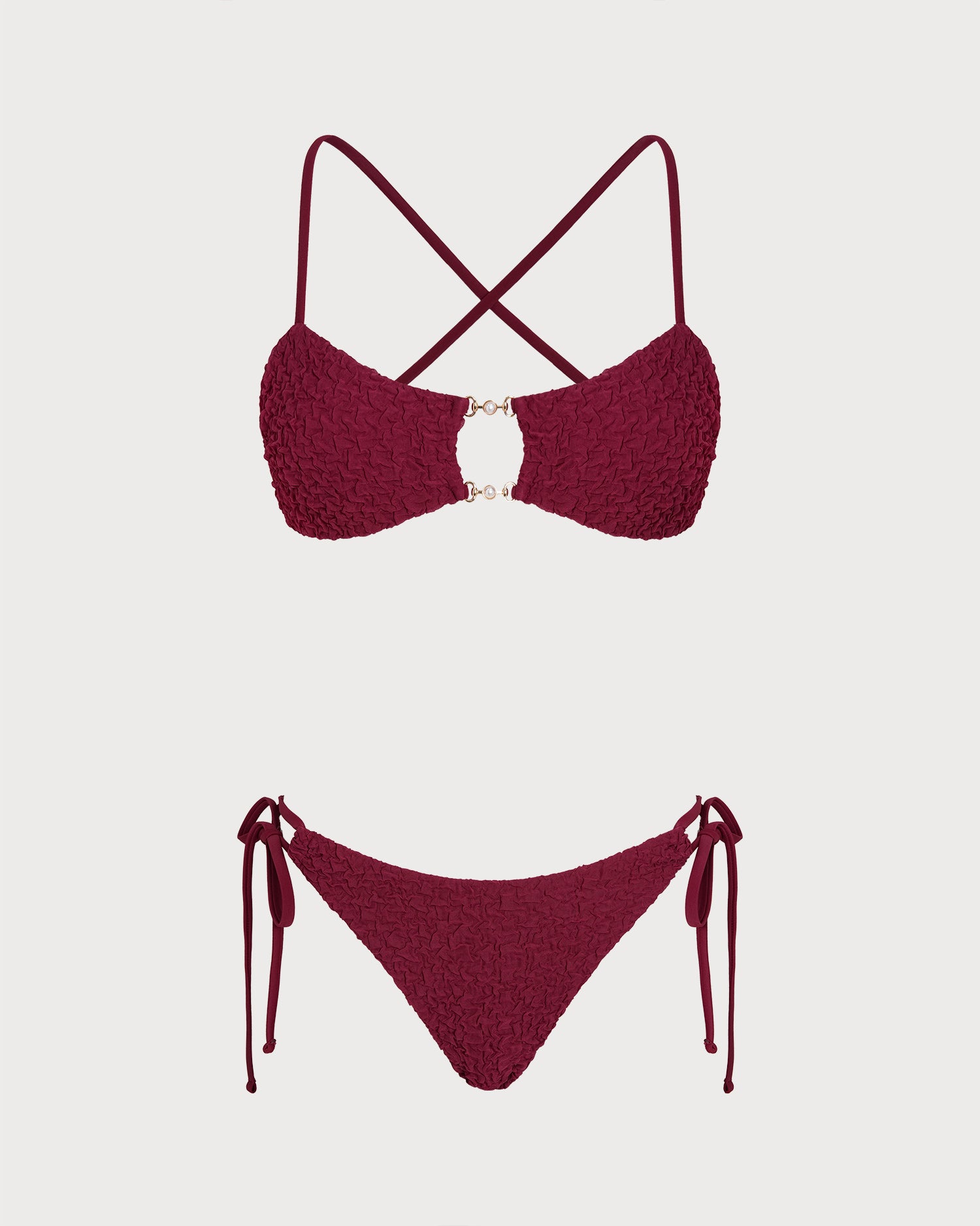 Women's Knitted Polyester Bikini Set - RIHOAS - 01