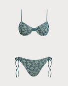 Women's Knitted Polyester Bikini Set Green Bikinis - RIHOAS