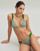 Women's Knitted Polyester Bikini Set Green Bikinis - RIHOAS