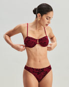 Women's Knitted Polyester Bikini Set Red Bikinis - RIHOAS