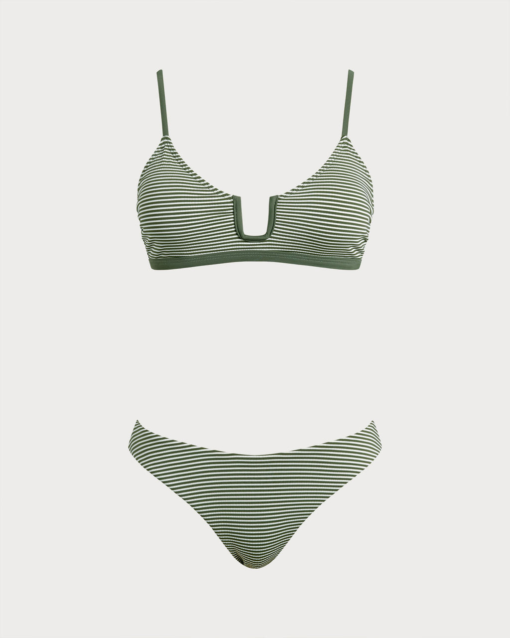 Women's Knitted Polyester Bikini Sets Army Green Bikinis - RIHOAS
