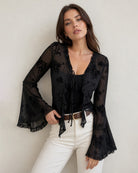 Women's Knitted Polyester Blouses - RIHOAS - 01