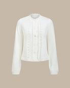 Women's Knitted Polyester Cardigan Beige Tops - RIHOAS
