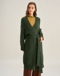 Women's Knitted Polyester Cardigan Sweater Tops - RIHOAS