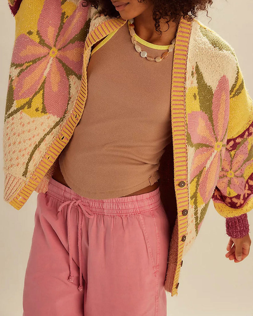 Women's Knitted Polyester Cardigan Sweater Tops - RIHOAS
