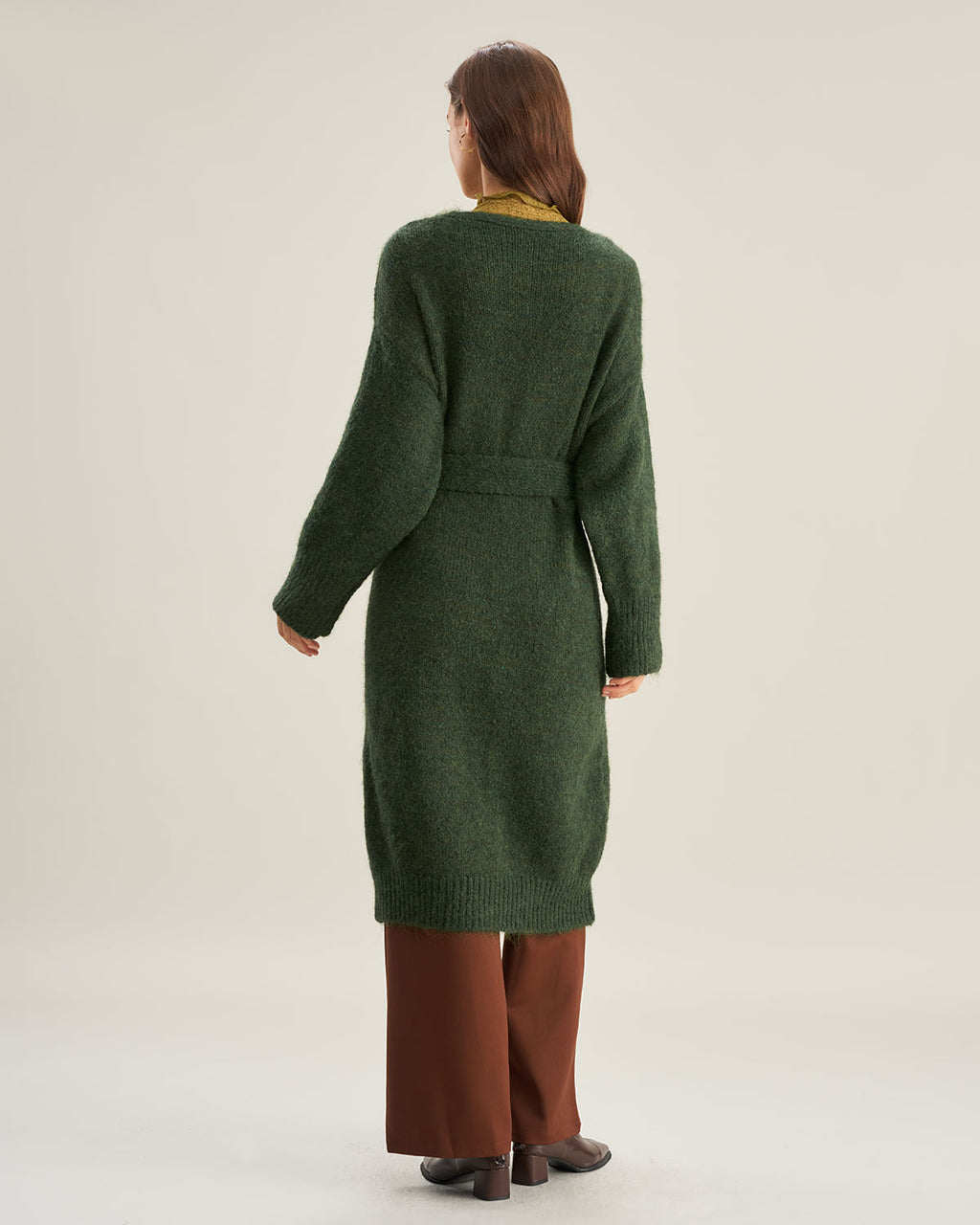 Women's Knitted Polyester Cardigan Sweater Tops - RIHOAS