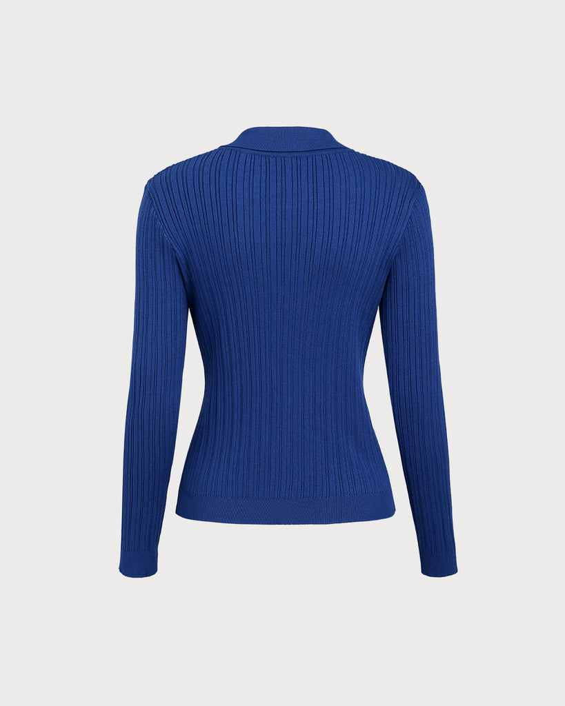 Women's Knitted Polyester Cardigan Sweater Tops - RIHOAS