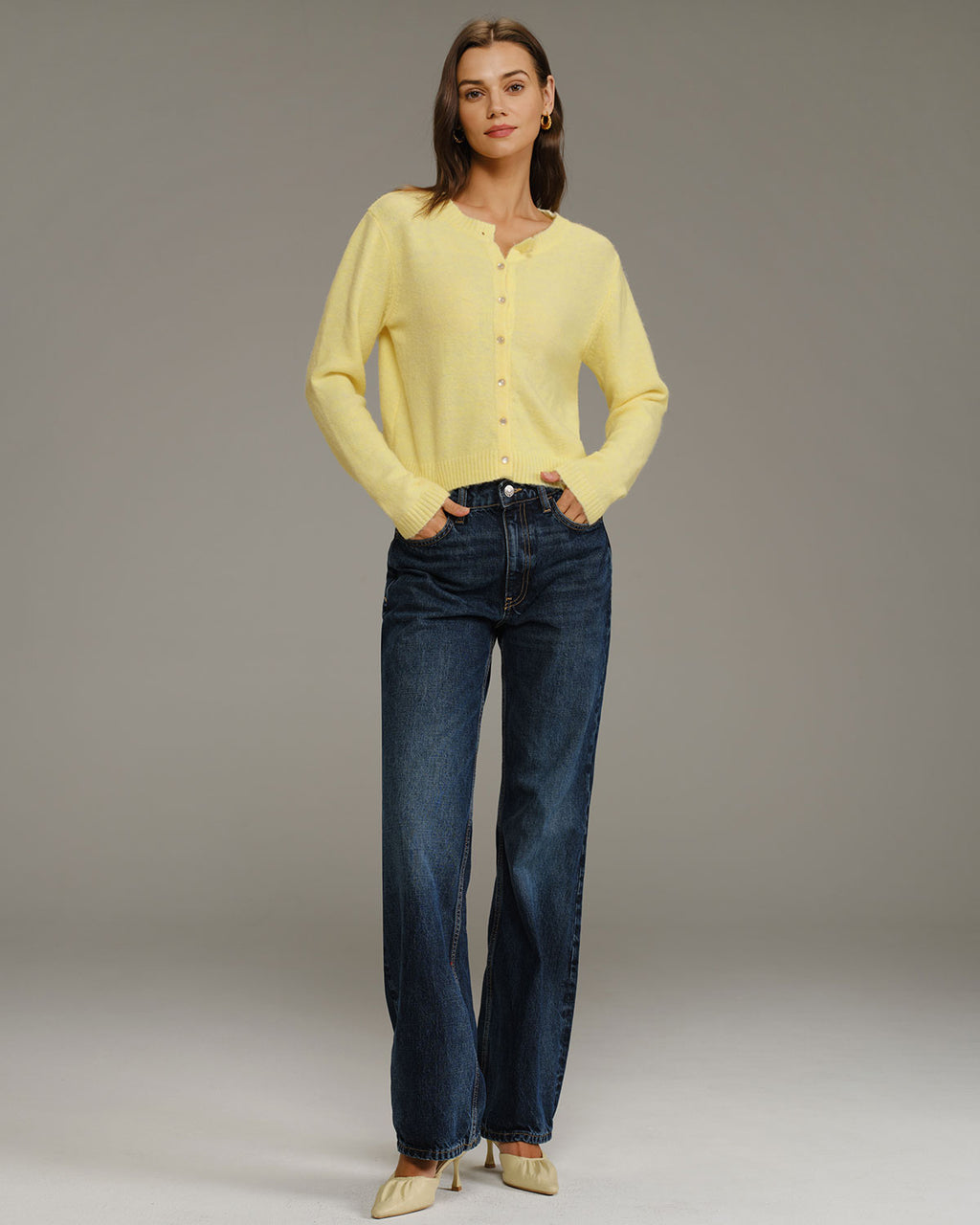 Women's Knitted Polyester Cardigan Tops - RIHOAS