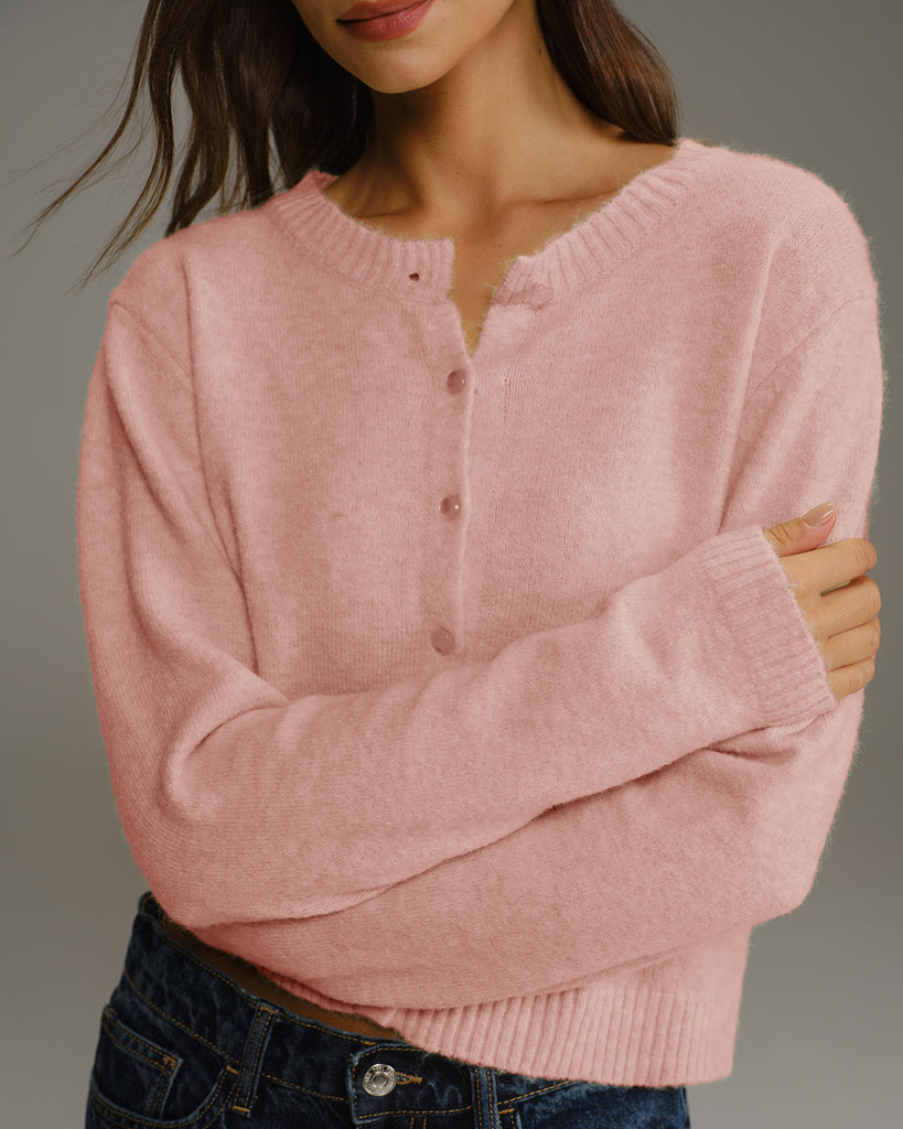 Women's Knitted Polyester Cardigan Tops - RIHOAS