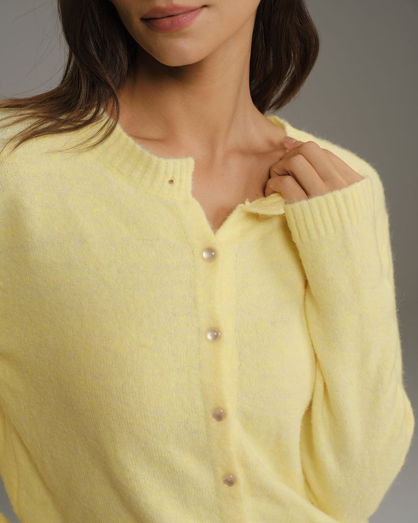 Women's Knitted Polyester Cardigan Tops - RIHOAS