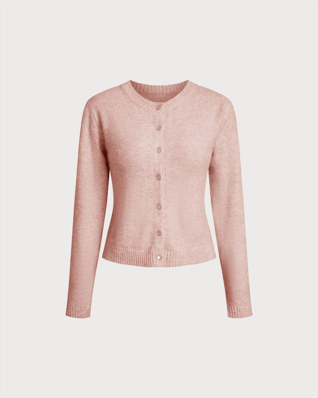 Women's Knitted Polyester Cardigan Tops - RIHOAS