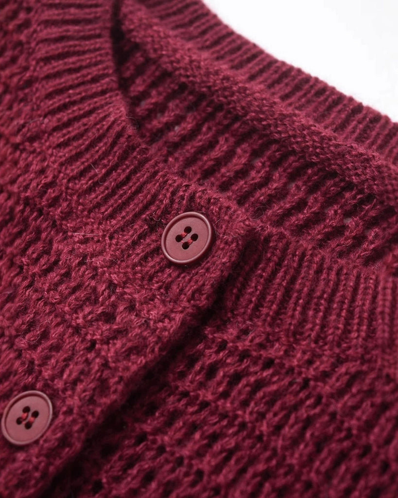 Women's Knitted Polyester Cardigan Tops - RIHOAS