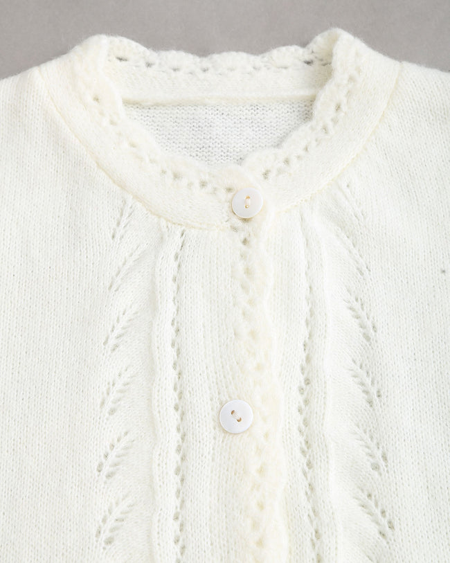 Women's Knitted Polyester Cardigan Tops - RIHOAS