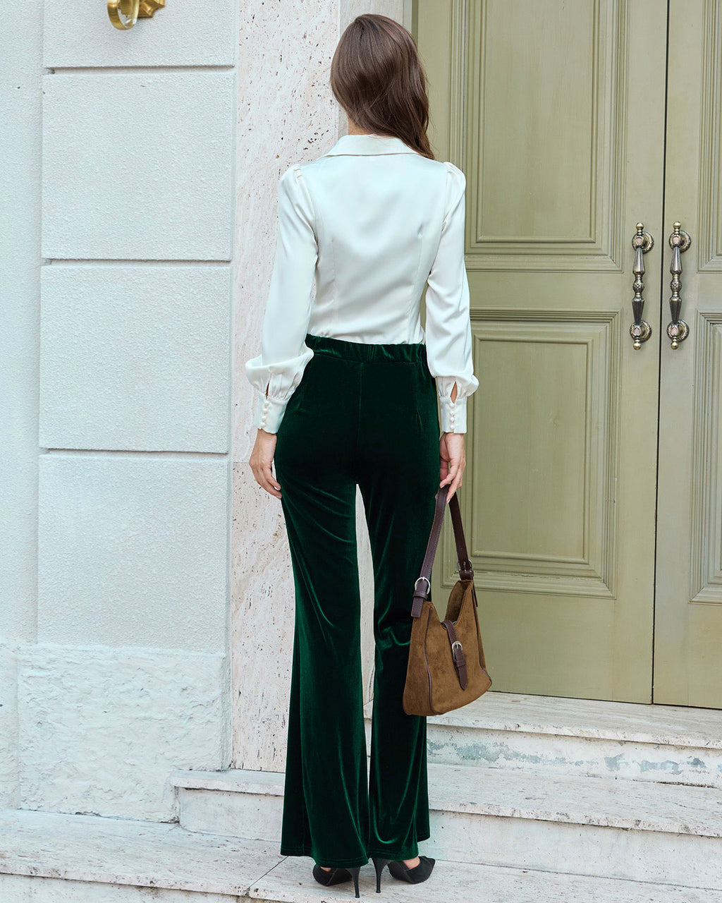 Women's Knitted Polyester Casual Pants Bottoms - RIHOAS