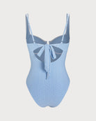 Women's Knitted Polyester Color Block One-Piece Swimsuit One-Pieces - RIHOAS
