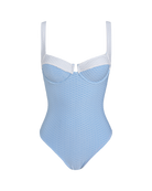 Women's Knitted Polyester Color Block One-Piece Swimsuit One-Pieces - RIHOAS