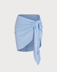 Women's knitted polyester cover-up Blue Cover-ups - RIHOAS