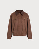 Women's Knitted Polyester Jacket - RIHOAS - 01