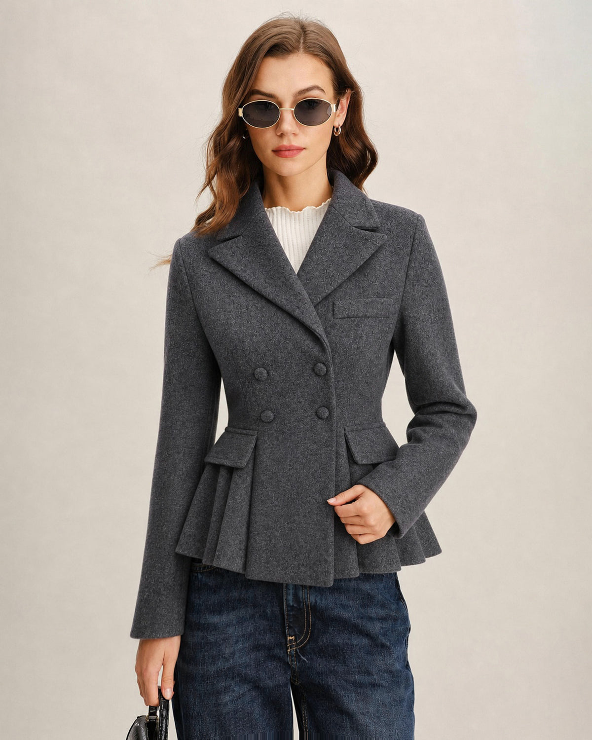 Women's Knitted Polyester Jacket - RIHOAS