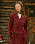 Women's knitted polyester jacket Red Outerwear - RIHOAS