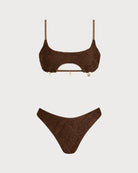 Women's Knitted Polyester Jacquard Bikini Set Bikinis - RIHOAS