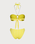 Women's Knitted Polyester Jacquard Bikini Set Bikinis - RIHOAS