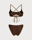 Women's Knitted Polyester Jacquard Bikini Set Bikinis - RIHOAS