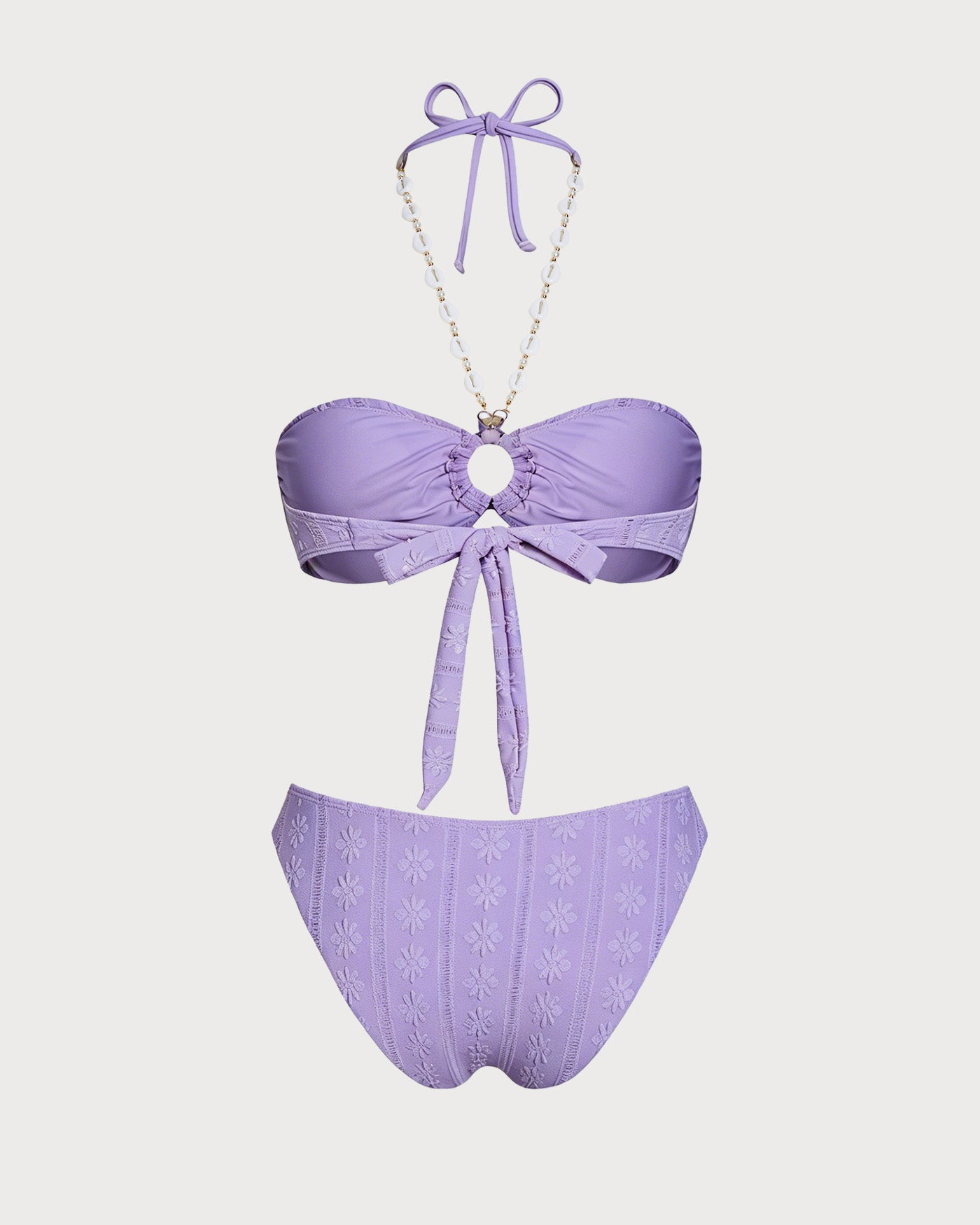 Women's Knitted Polyester Jacquard Bikini Set Bikinis - RIHOAS