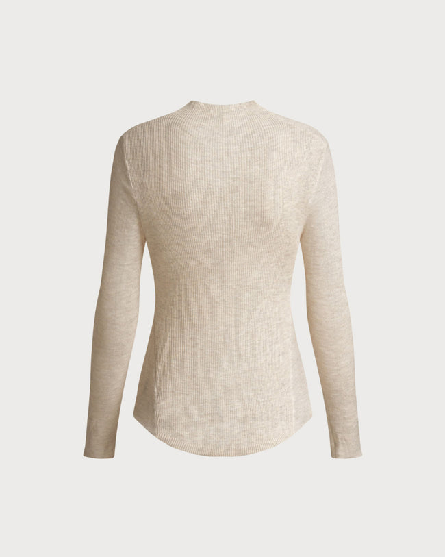Women's Knitted Polyester Knits Tops - RIHOAS
