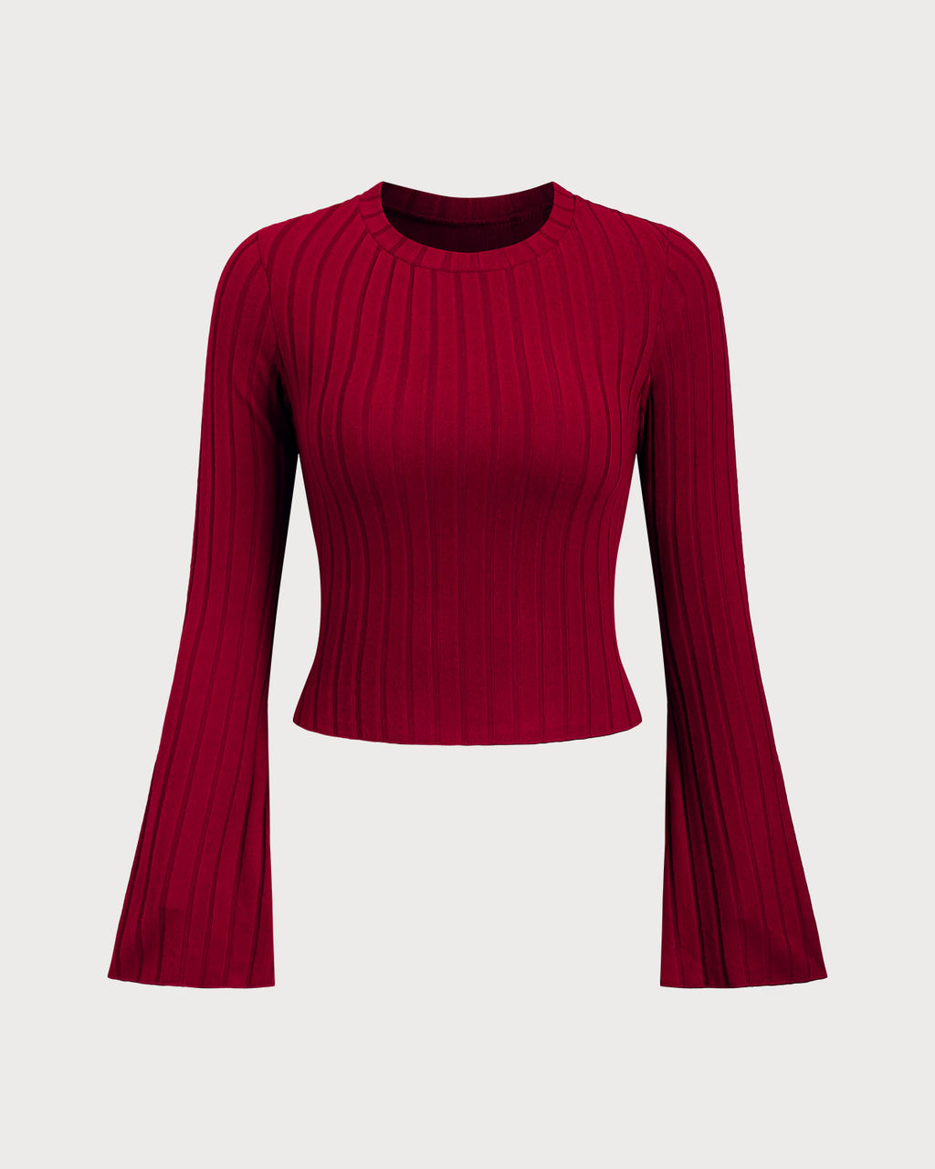 Women's Knitted Polyester Long-Sleeved Top Tops - RIHOAS